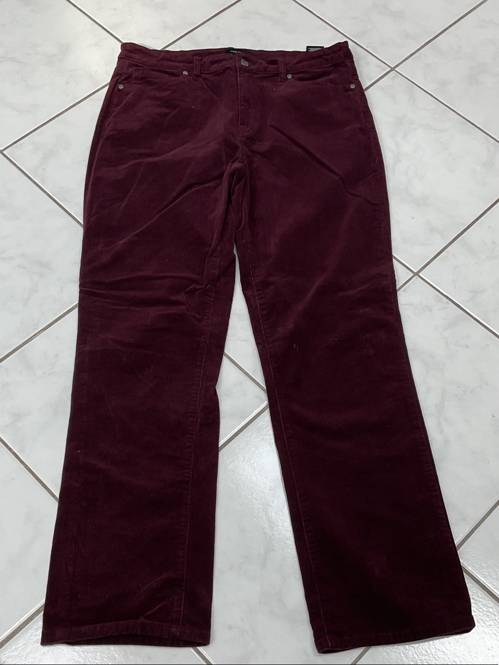 Well Worn Corduroy Jeans in Deep Wine